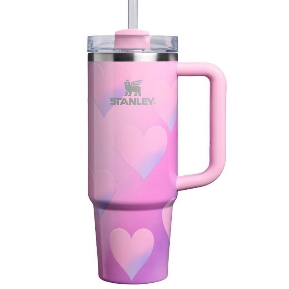 *NWT* Stanley Valentine’s Day 30oz Stainless Steel powder pink heart Gradient - Picture 1 of 11
